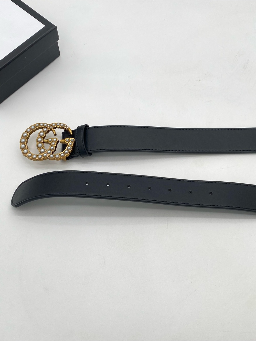 Gucci Pearl GG Leather Belt- 110CM/XL - Picture 9 of 16